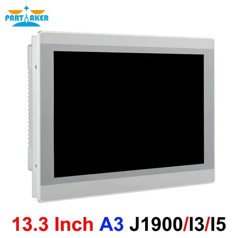 Partaker 13.3 Inch TFT LED Industrial Panel PC J1900 I5 3317U 4200U I3 4000U VGA 4 x USB LAN 3 x COM Resistive Touch Screen