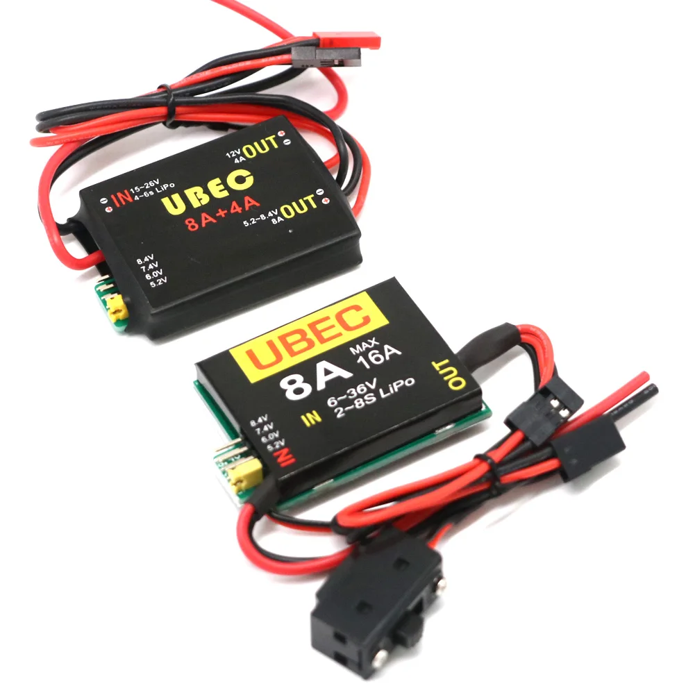 

2S-6S 6-36V UBEC-8A BEC DUAL UBEC 8A/16A 5.2/6.0/7.4v/8.4v Servo Separate Power Supply RC Car Fix-Wing Airplane Robot Arm