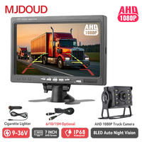 MJDOUD 12-24V AHD 1080P Rear View Camera With Monitor 7\
