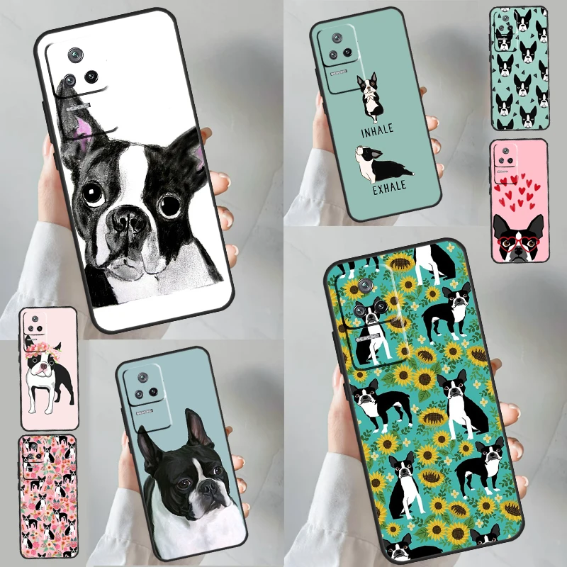 Boston Terrier Dog Case For POCO M6 X6 Pro X3 X4 X5 M5s F3 F5 Xiaomi 14 Ultra 12 13 Lite 11T 12T 13T Pro Funda