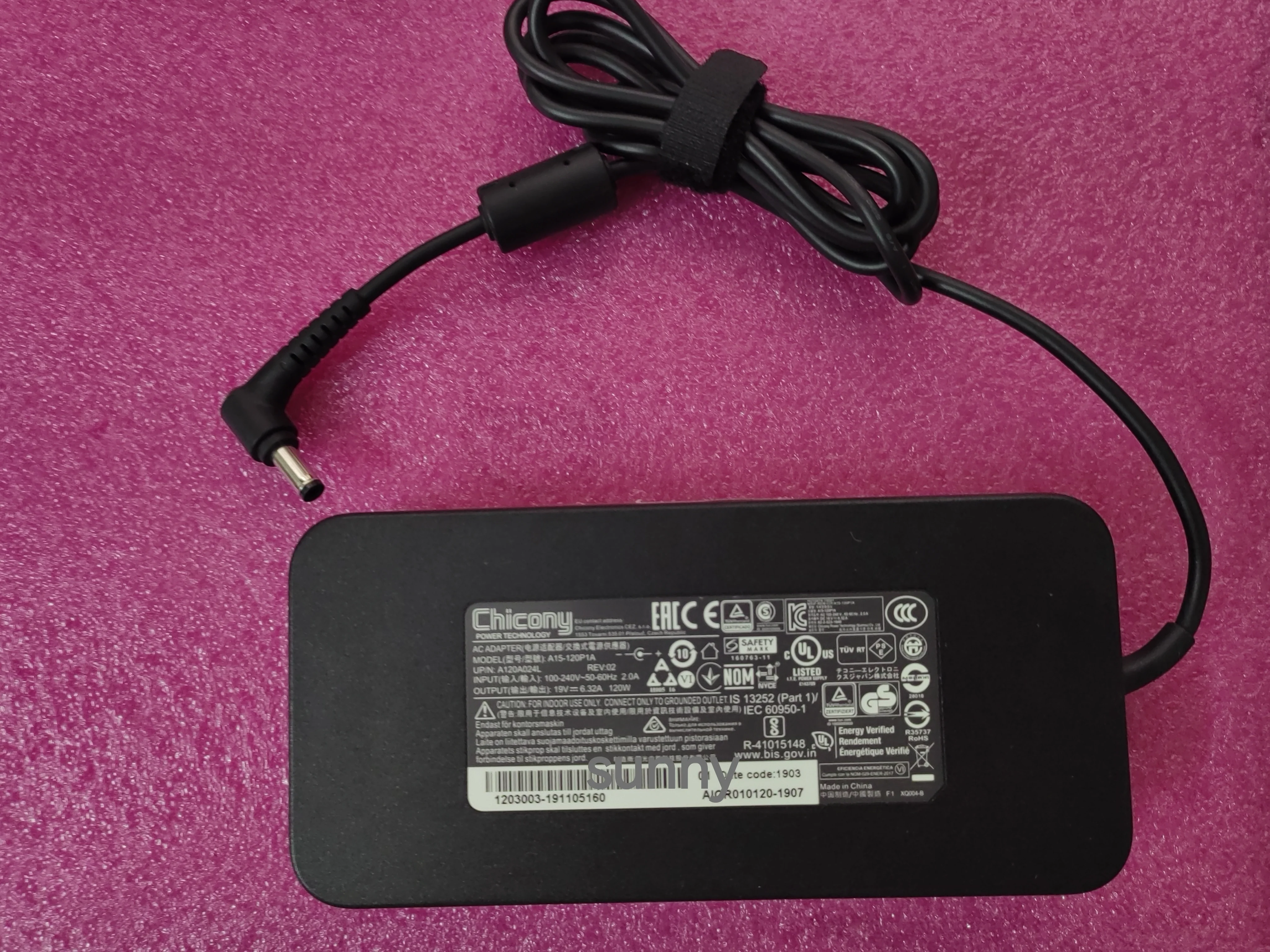 

For GEEKOM IT15 AI Mini PC OEM chicony 19V 6.32A 160763-11 A15-120P1A 5.5mm*2.5mm 120W AC Adapter