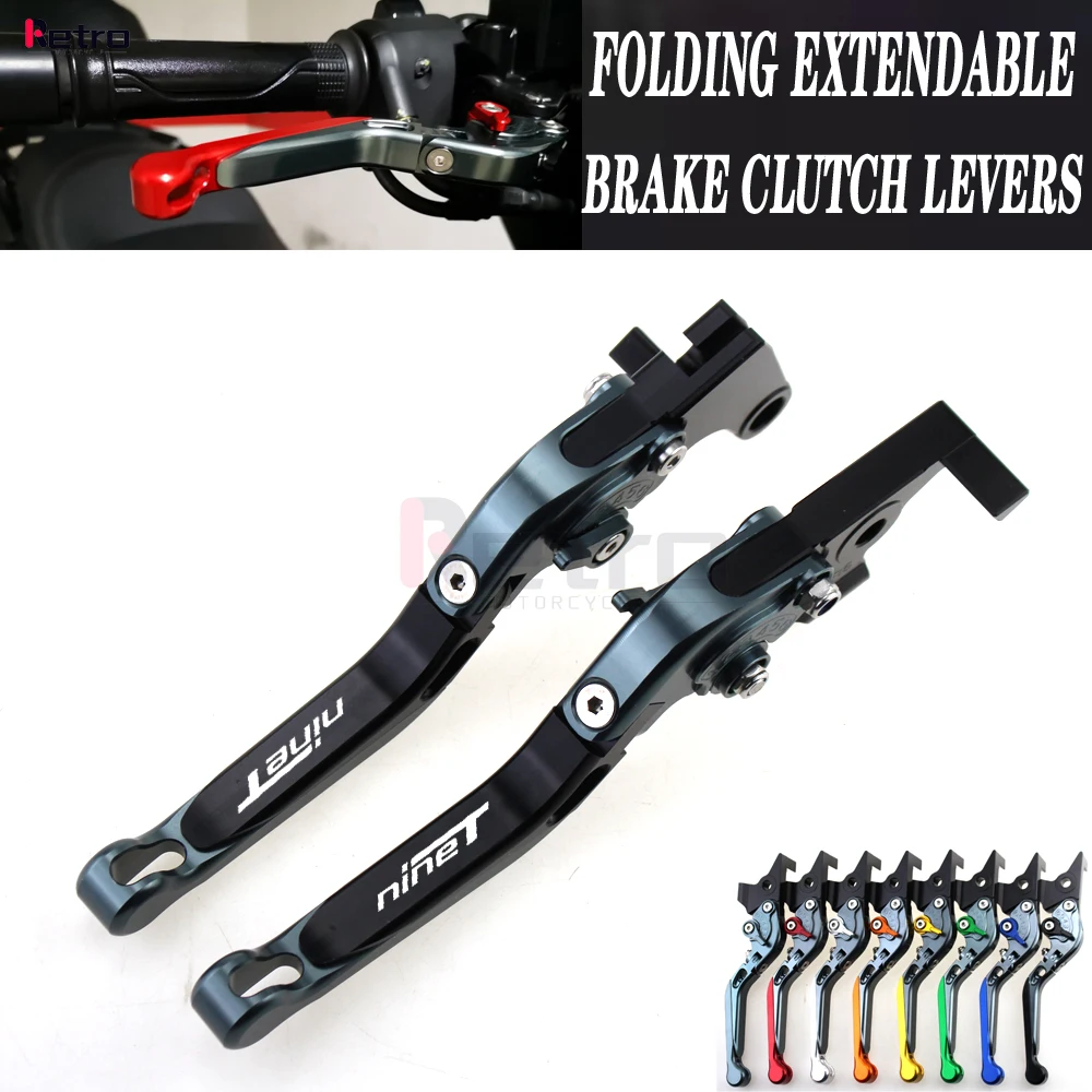 For BMW R nine T 2014-2018 2015 2016 2017 Motorcycle Folding Extendable Front Rear Brake Levers