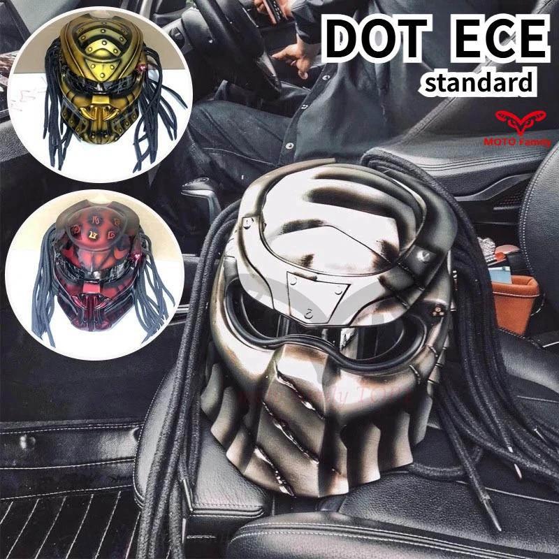 DOT standard  Motorcycle Helmet Personalized Retro Riding with Dirty Braids Full Helmet capacete ECE motorbike helmet