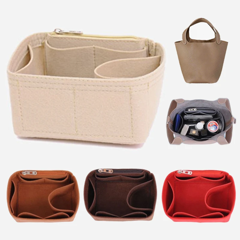 Make Up Organizer Felt Insert Bag For Women Handbag Multifunction Travel Portable Inner Purse Portable Cosmetic Storage Bags