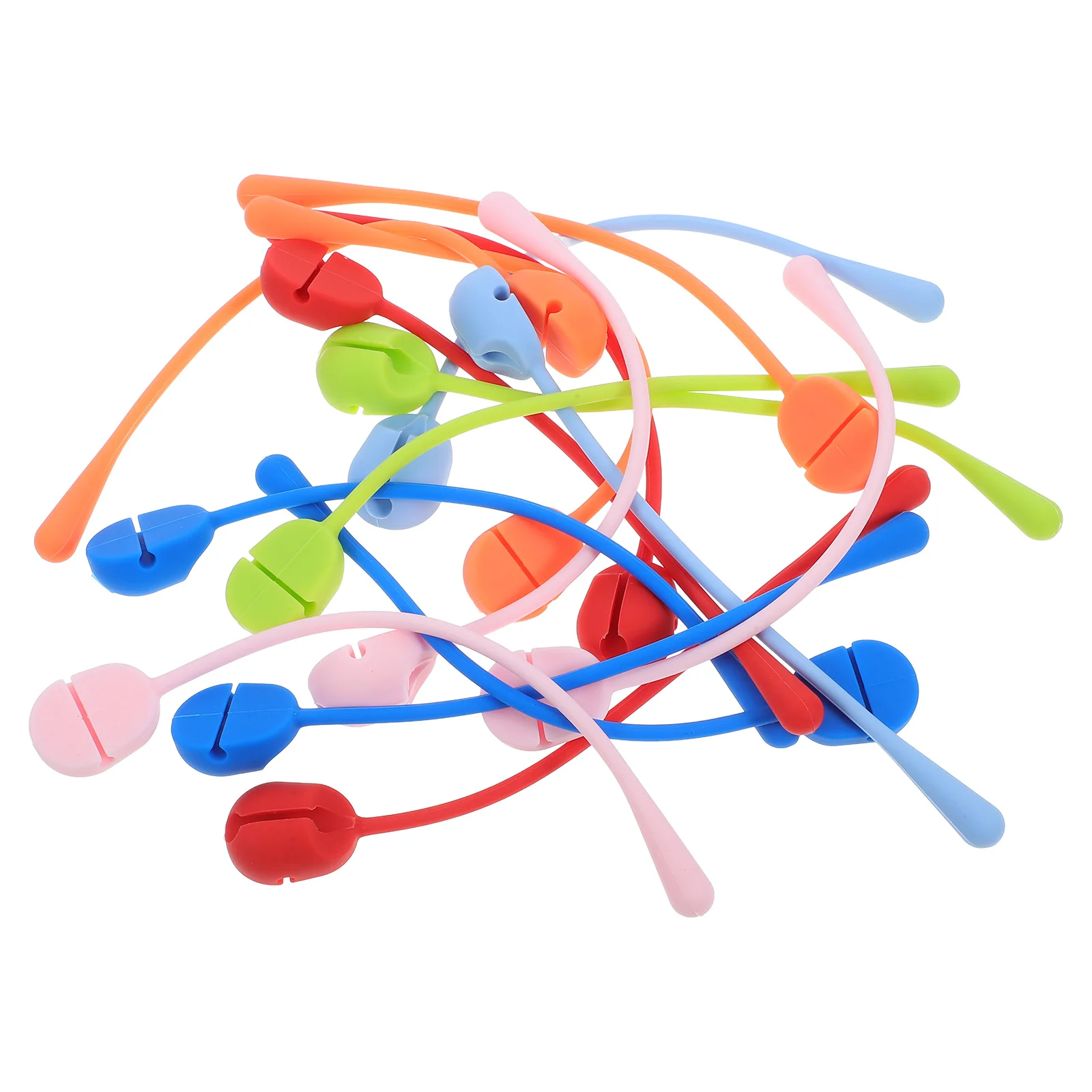 16 stuks siliconen kabelbinders herbruikbare organisatoren voor bureau thuiskantoor reizen draadbeheer snoerbanden snoerwikkels opslag