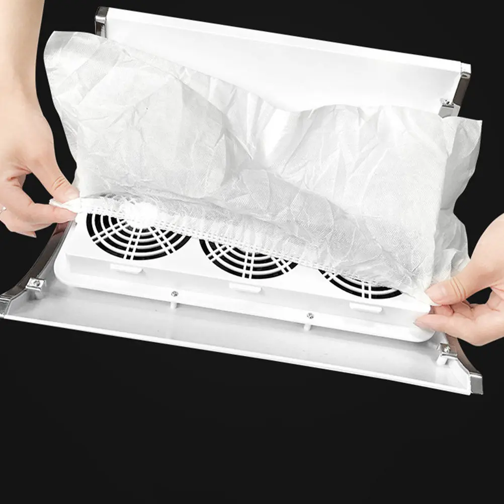 

6Pcs Non-Woven Dust Bag for Nail Collector Machine Elastic Fit Dustproof Manicure Cleaning Tool Replacement Pouch