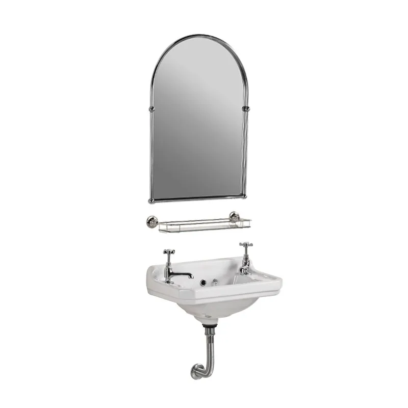 

Retro small size wall-mounted wash basin, small space mini classical small wash basin