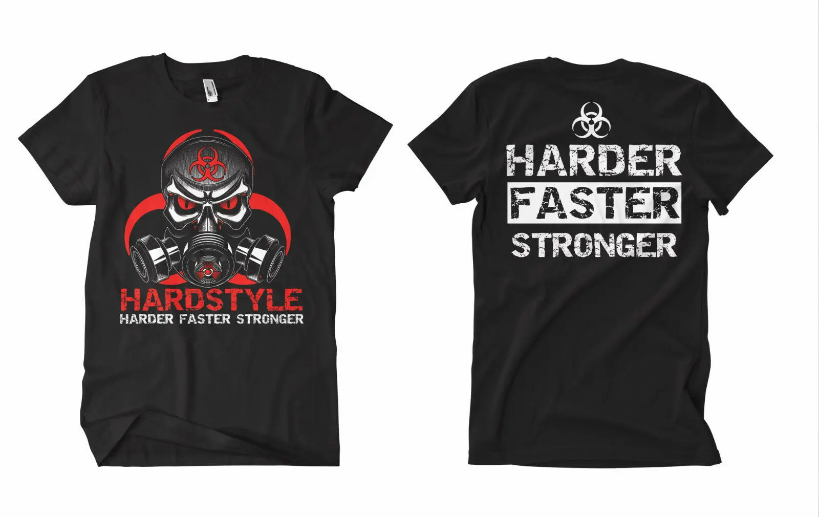 Harder, Faster, Stronger. Hardstyle Tshirt. RTC Gabba Hardcore Techno T-Shirt. Premium Cotton Short Sleeve O-Neck Mens T Shirt