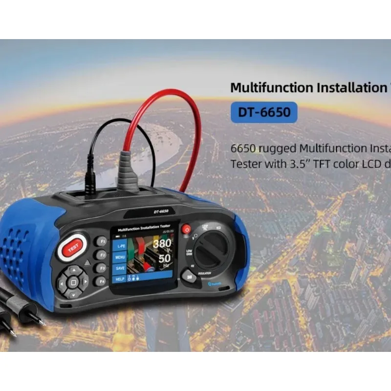 DT-6650 High Current Loop Test Multifunction Insulation Resistance Tester with 3.5inch Color LCD Display