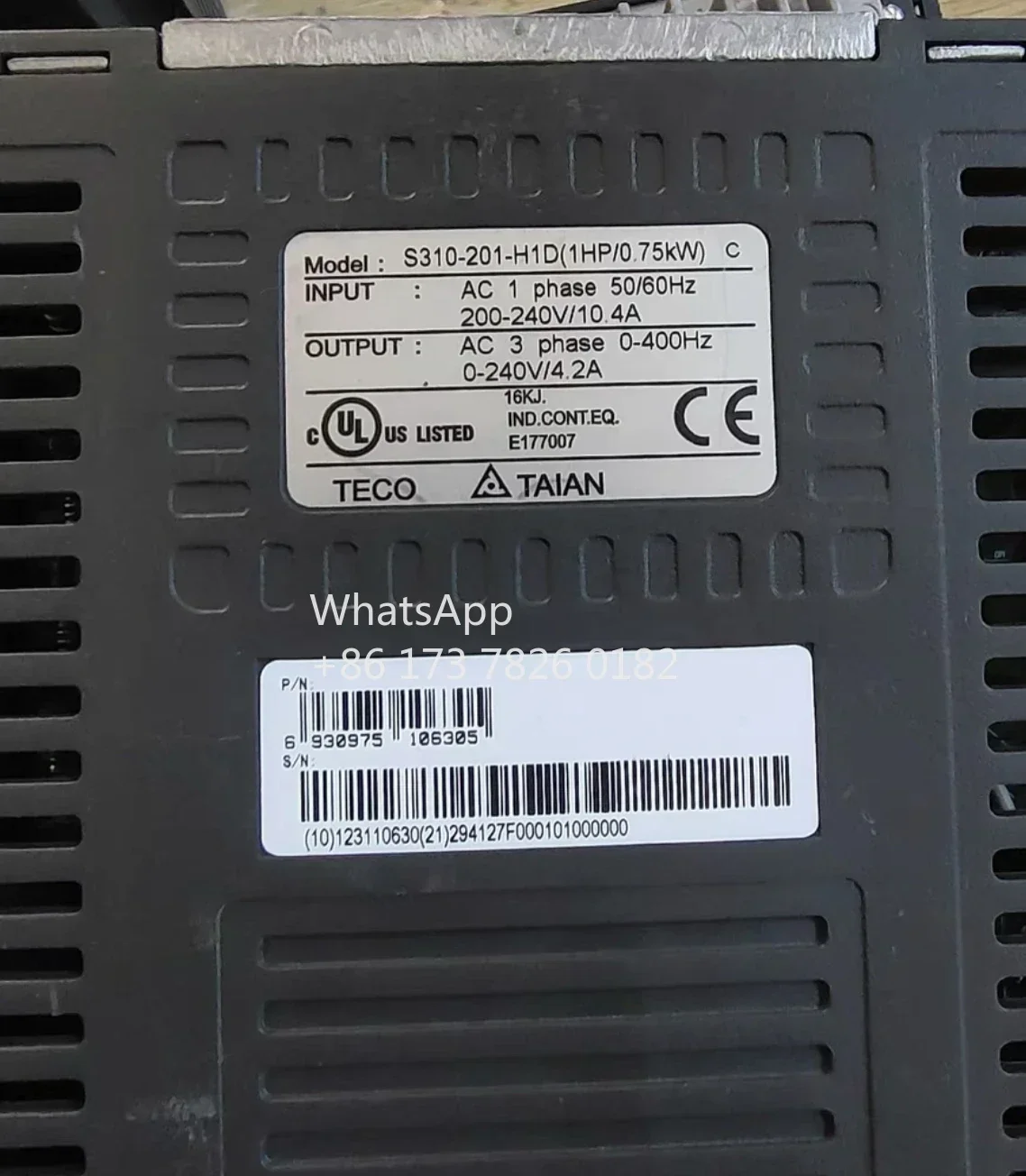 Инвертор б/у S310-201-H1D 0,75 кВт 220 В