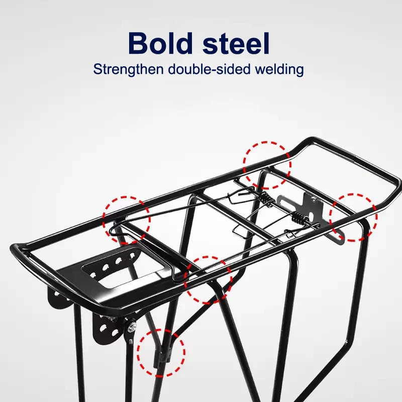 

High Load-Capacity of 250kg; Bike Rear Cargo Carrier; Portable, Robust Bicycle Luggage Rack