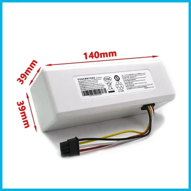 100% original 14.4V 12800mah P1904-4S1P-MM Battery For Xiaomi Mijia 1C STYTJ01ZHM Robot Vacuum Mop Cleaner Accessories Parts