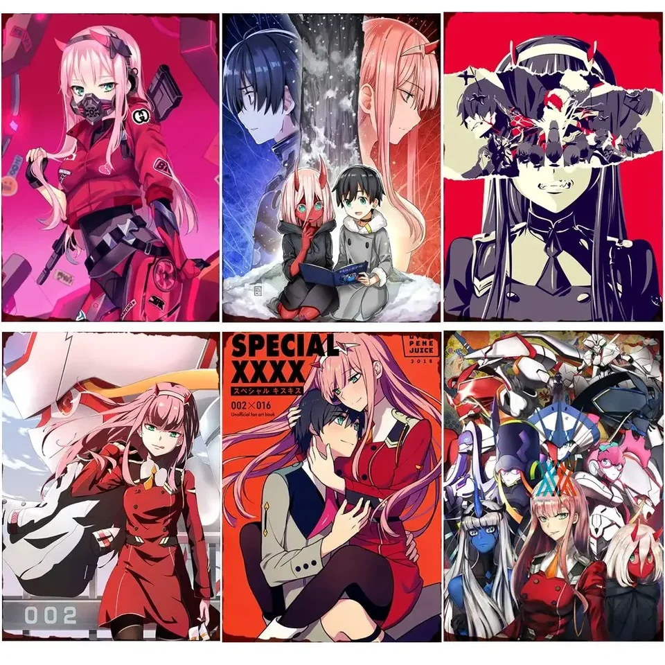 DARLING In The FRANXX-Vintage Metal Tin Sign, ZERO TWO, Home Room