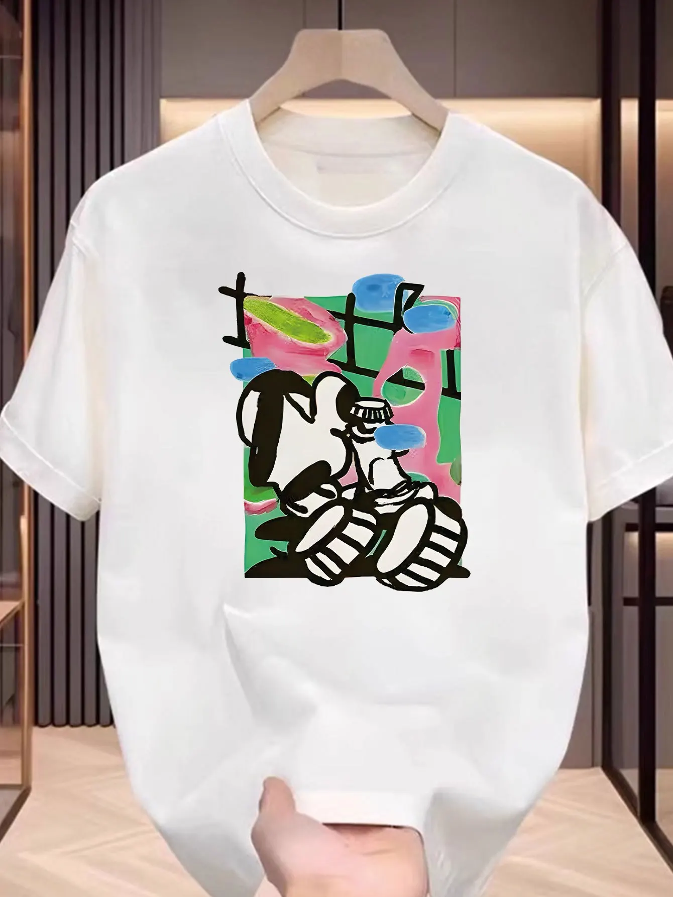 

Abstract Art Graphic Printing Summer Autumn Winter Cotton Casual Comfortable Men and Women T-shirt Short Sleeve Outdoor Sports