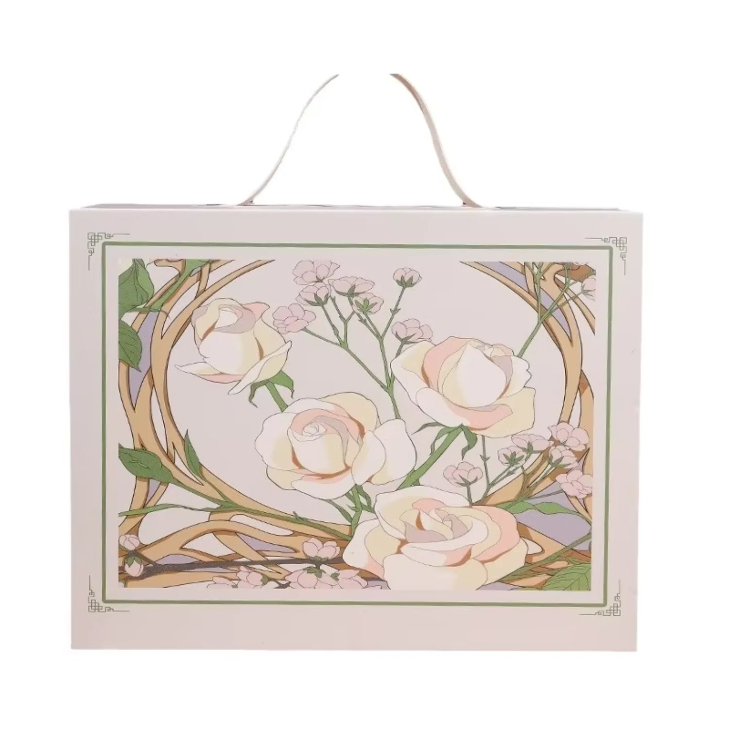 

Camellia hand gift box, creative gift box, empty box does not contain gifts.