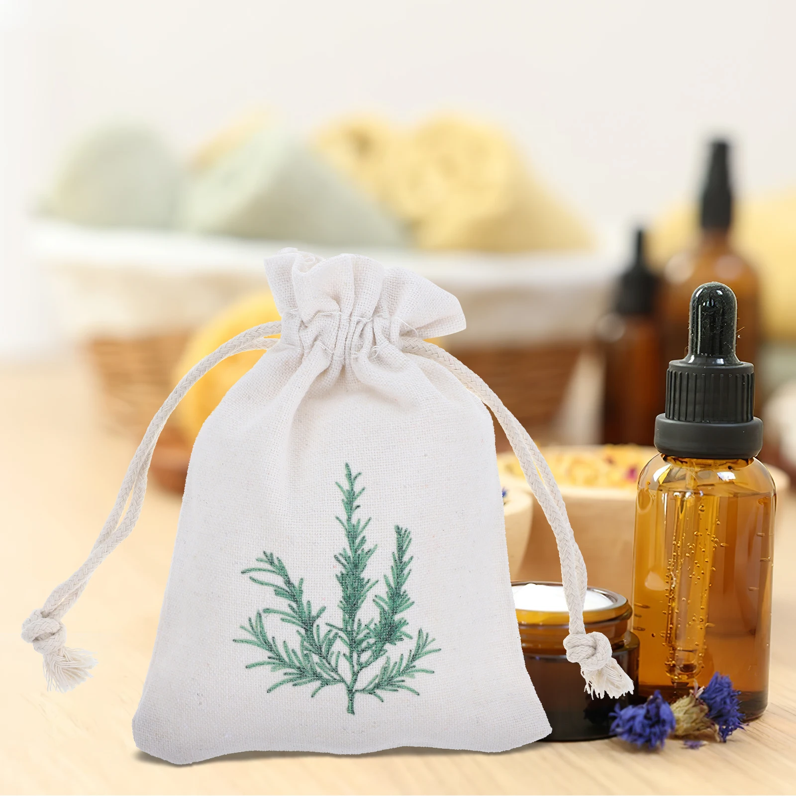 

10 Pcs Empty Sachet Bags Lavender Drawstring Cotton Favors Party Treat Bags Small Charms Diy Fabric Storage Wedding Favor Bag