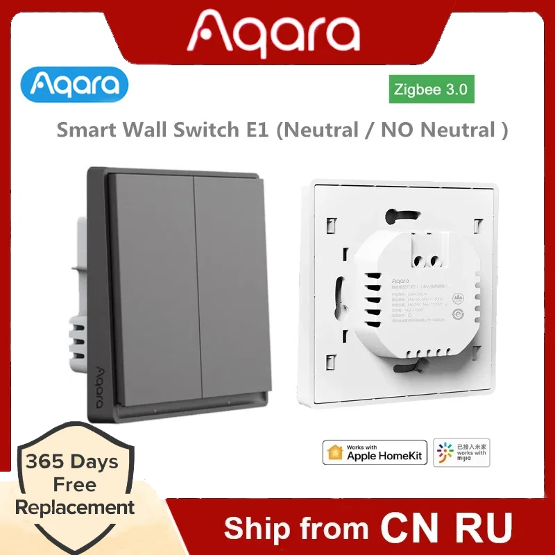 أفضل تطبيق ذكي لتحكم في أجهزة المنزل: Aqara Smart Wall Switch E1 ZigBee 3.0