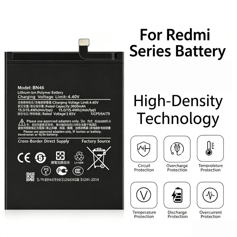 3900MAh BN46 BM4J for Xiaomi Redmi Note 8 / Note 8 Pro, Phone Battery  Long‑lasting Endurance, Safe & Durable Fast Shipping