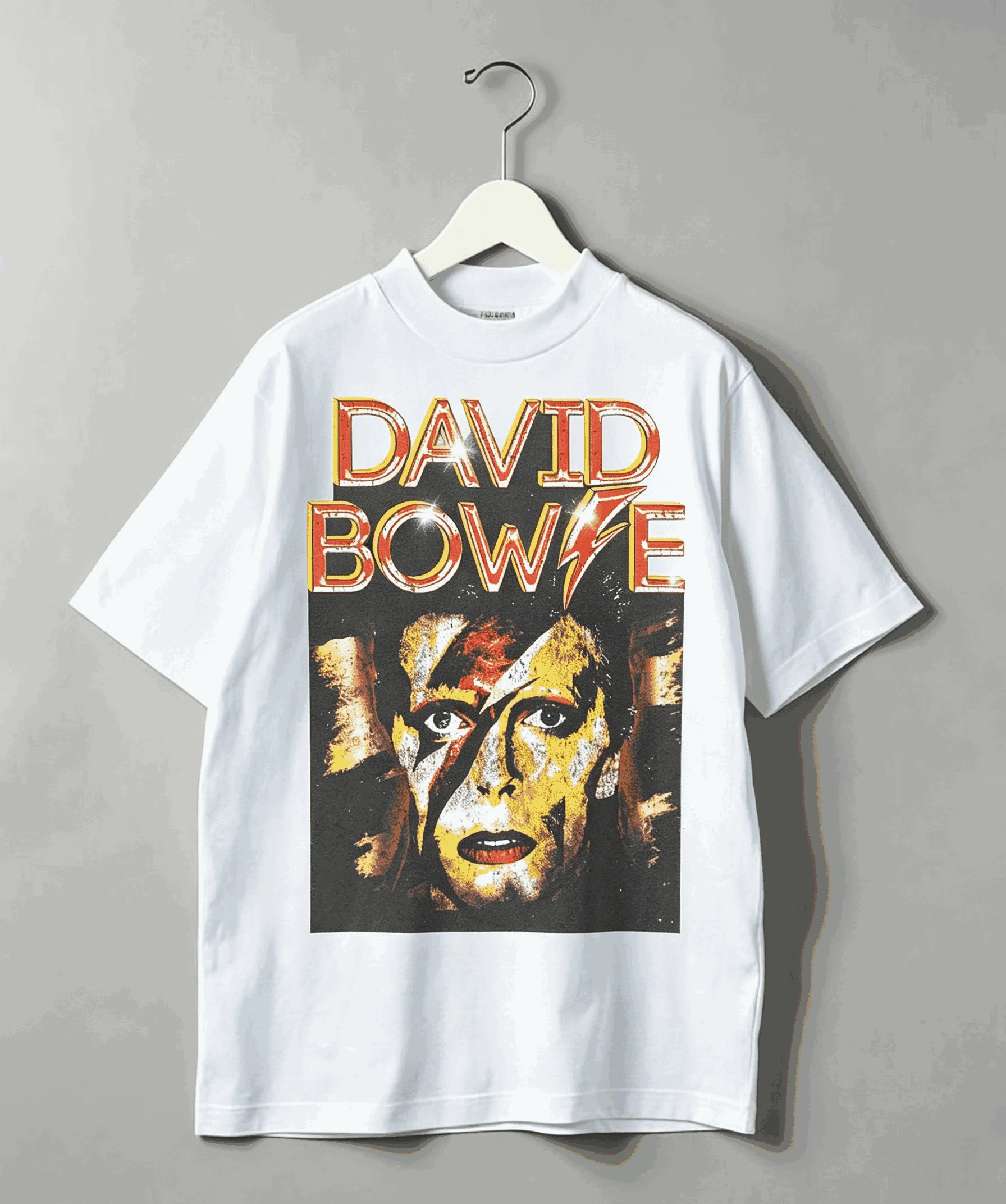 David Bowie Cotton Streetwear Fashion Oversized Unisex Print Short Sleeve Loose Casual Short Sleeves Classic Couples hot product