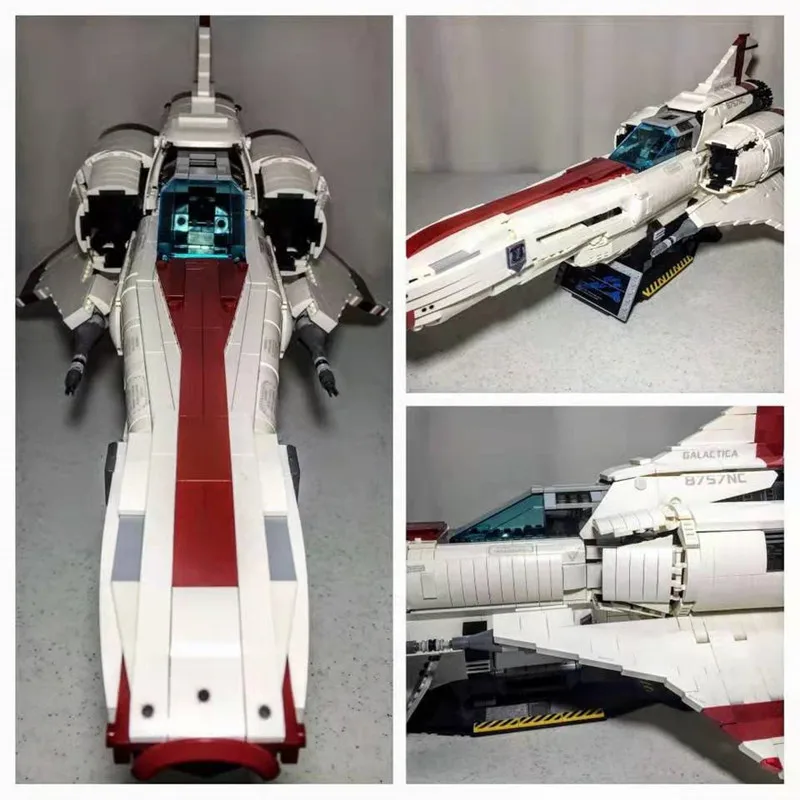 New Buildmoc Battle Galactica Colonial Viper MKII MOC-9424 Building Blocks Bricks DIY Kids for Toys Gifts Birthday Anime Boys