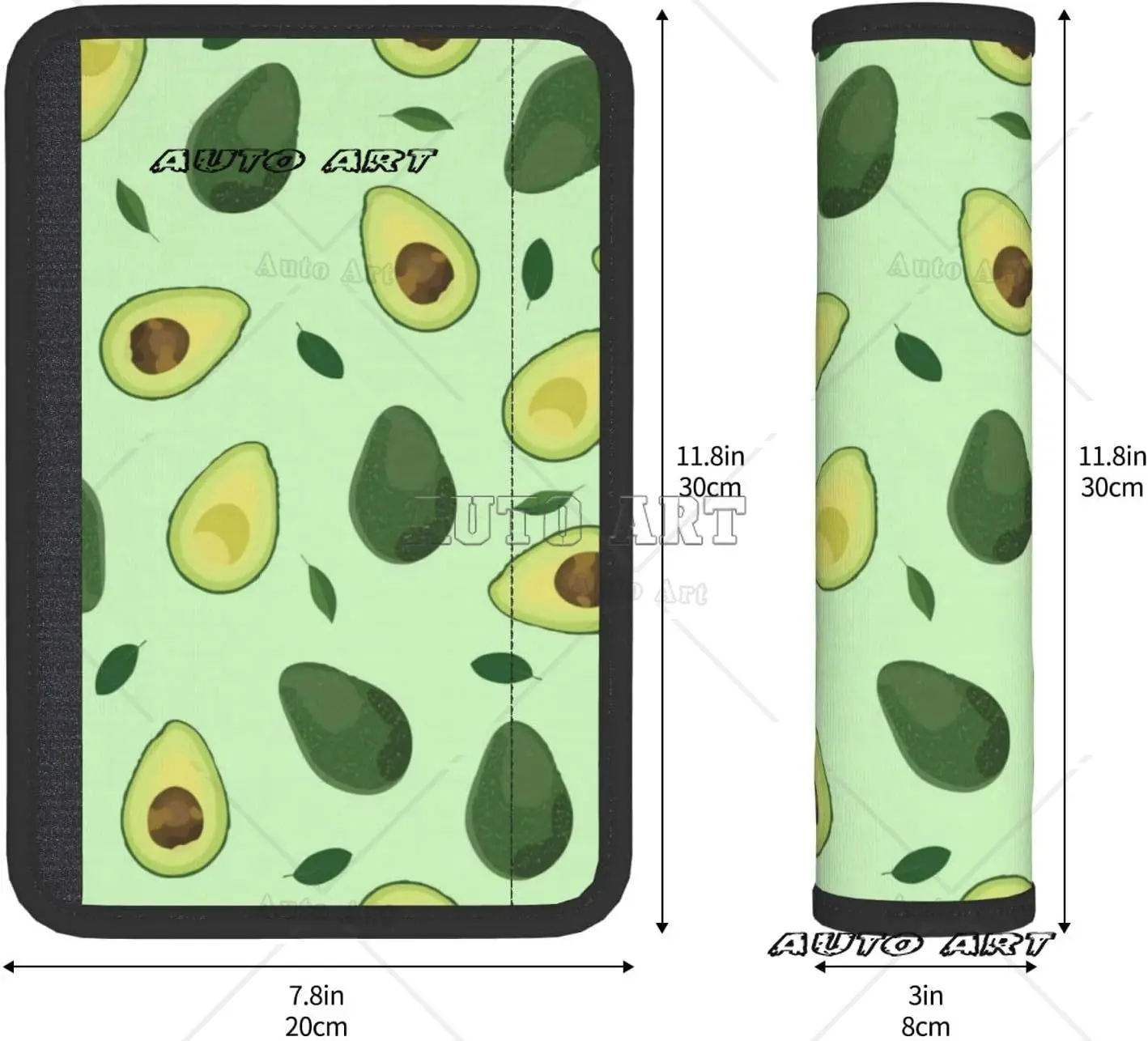 Avocados รถที่นั่งเข็มขัด Pad Universal รถอุปกรณ์เสริมที่นั่งเข็มขัดครอบคลุมสายคล้องไหล่สบายเข็มขัดนิรภัยเบาะ