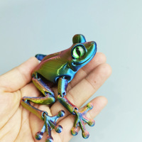 3D Printed Simulated Frog Creative Movable Animal Figurines Fidget Toys 3D Printed Toys Home Decor Desktop Ornament for Gifts
