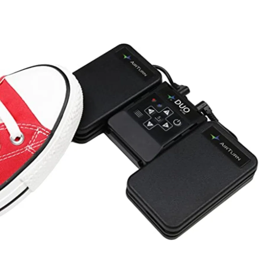 

Live stream app controller: silent Bluetooth pedal page turner for teleprompting, durable plastic, black, ultra-quiet operation