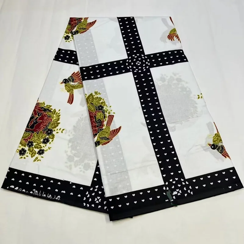 Echter Wachsdruckstoff, niederländisches Pagne, klassisches, echtes Wachs, garantiertes Afrika-Kleid, 100 % Baumwolle, 6 Yards