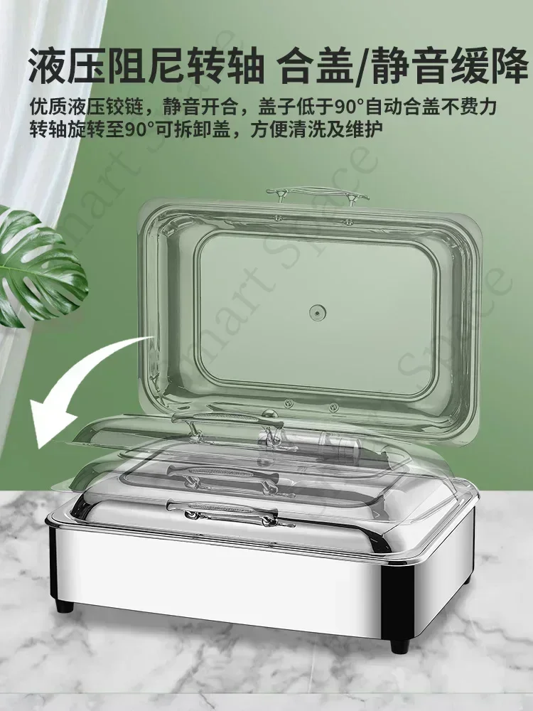 -Novo luxo elétrico-aquecimento engrossado de aço inoxidável-fogão de buffet para cantinas de hotel, usado como pote de sopa de café da manhã.-