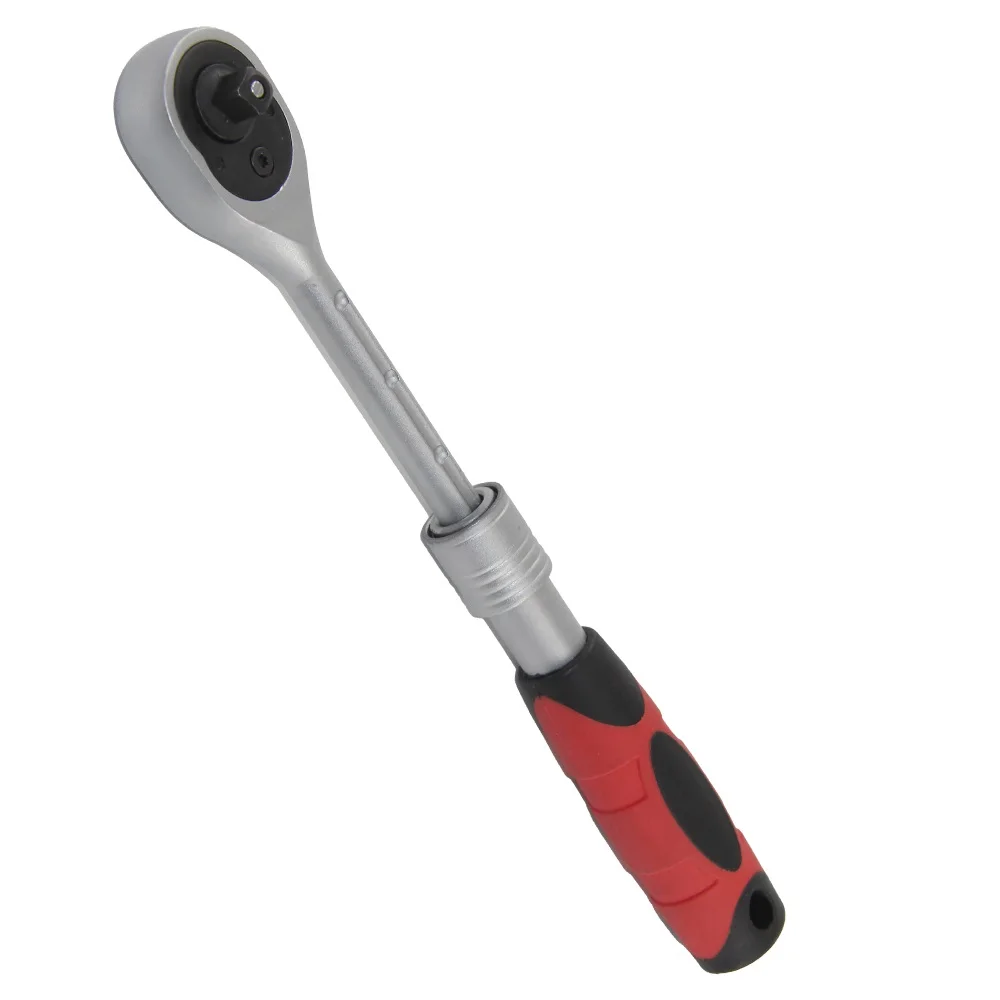 1/4 polegada unidade 72 dentes 180 graus cabeça flexível retrátil catraca chave de liberação rápida automática ferramenta multifuncional