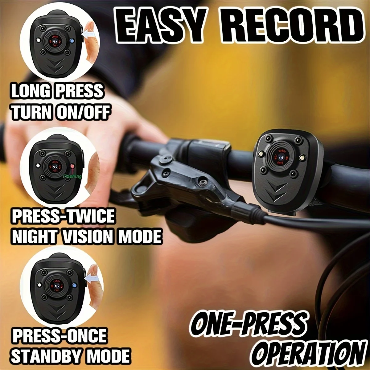 Police Body Lapel Worn Mini Video Camera 1080P HD DVR IR Night Visible LED Light Cam Record Digital Mini DV Recorder Voice 64G