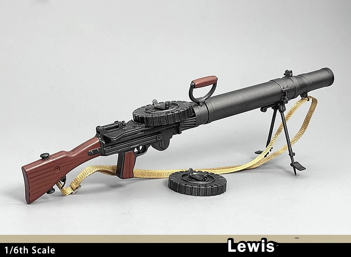 드래곤 1/6 군인 루이스 21CM 플라스틱 기관총 12'' 액션 피규어 모델 장난감 재고 있음