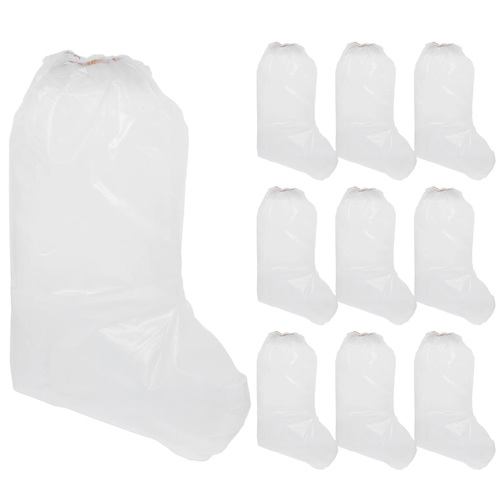 

10pcs Waterproof Rain Shoe Transparent Disposable Boot For Kids Slip Resistant Children Size Outdoor Wet Days Plastic Shoe