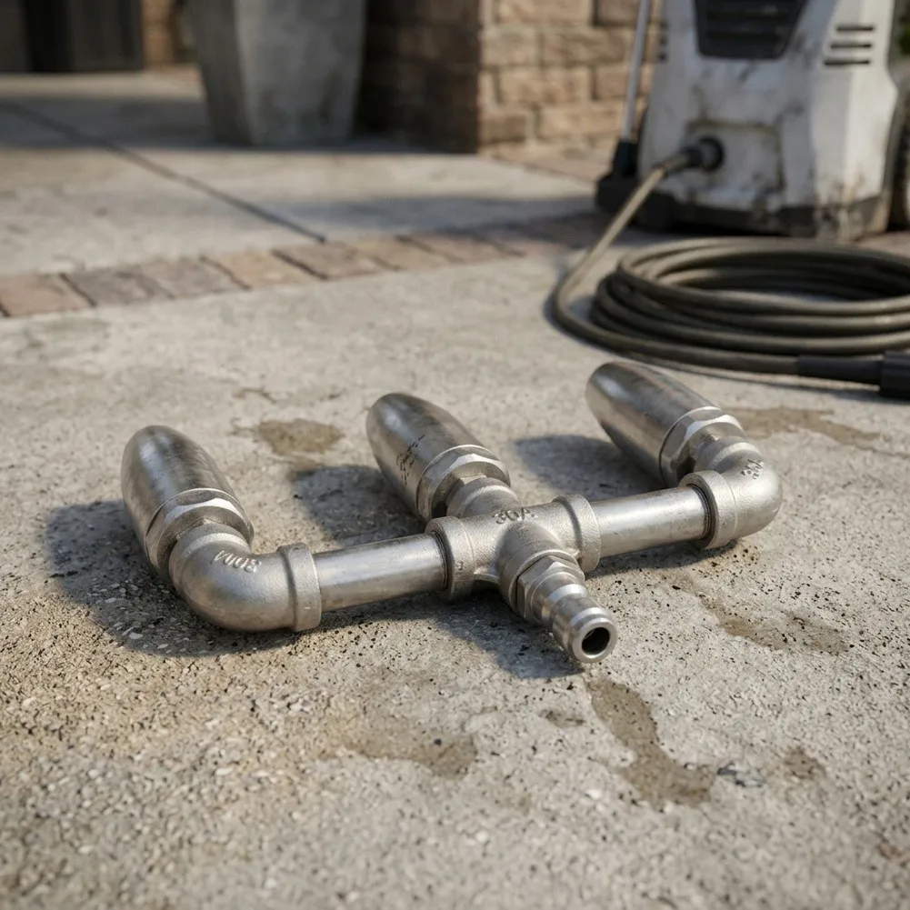 3600 PSI Turbo Nozzle Constructed from 304 Stainless Steel for Residential and Commercial Pressure Washing Applications