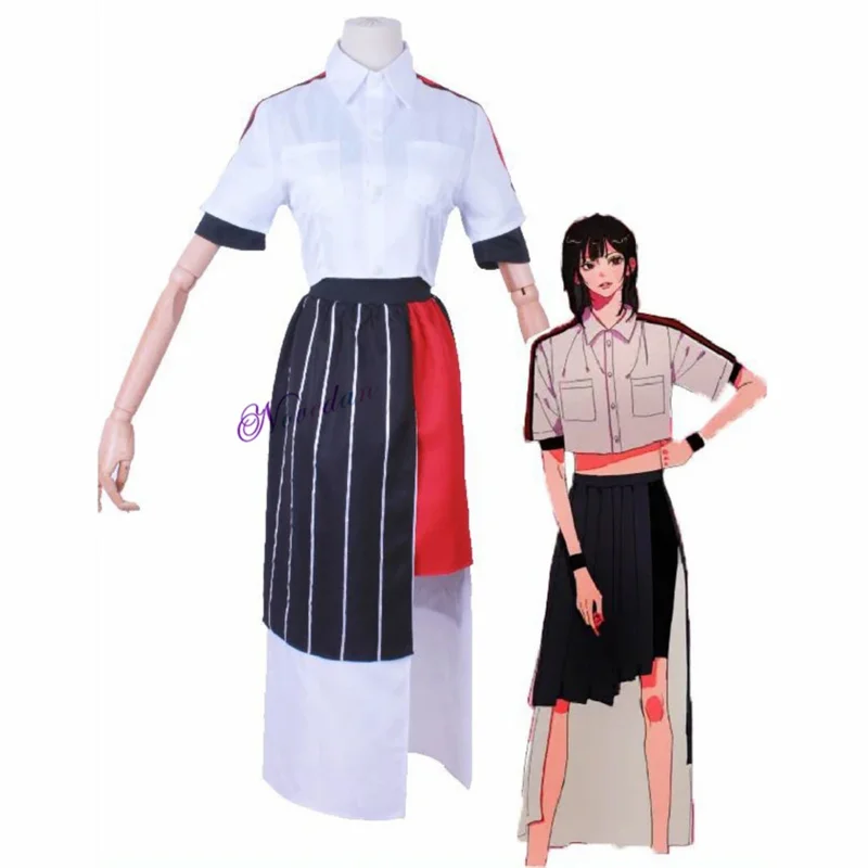 CyLINK انقر XiaoShi تأثيري أنيمي الشيطان لعبة LuGuang Qiao Ling Cheng XiaoShi سترة موحدة شعر مستعار زي حفلة الهالوين تأثيري حلي