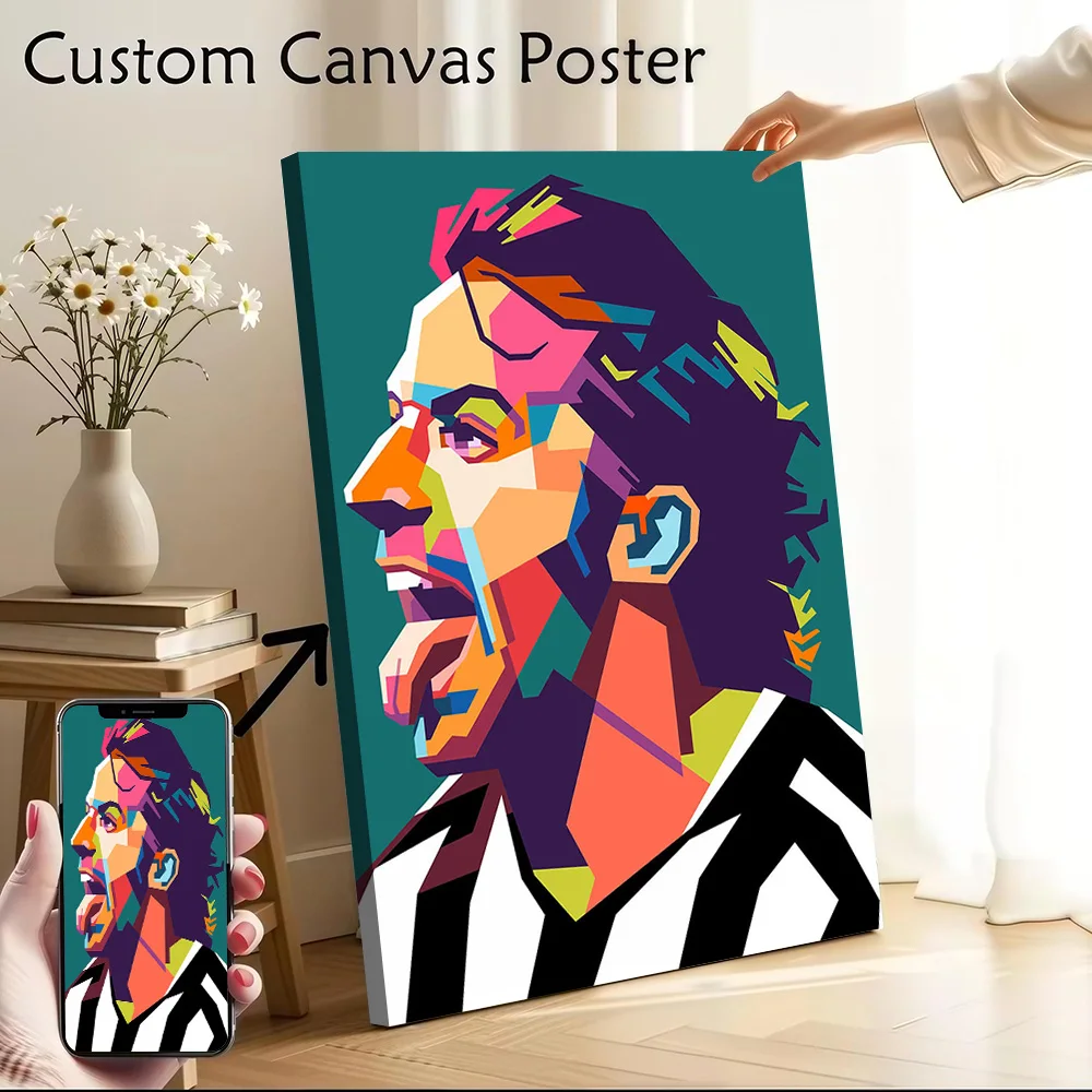Alessandro Del Piero Canvas Poster Customizable Printed Canvas Painting Wall Art for Fans Walls Decoration Living Room Wand Deko