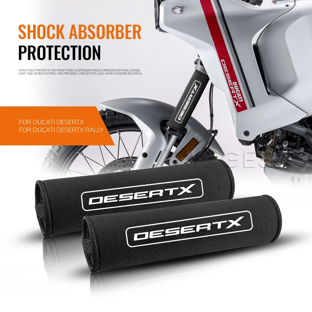 Motorcycle Front Fork Protection Cover For Ducati Desert X DesertX Shock Absorber Dust Protector Stretch Fabrics Sleeve