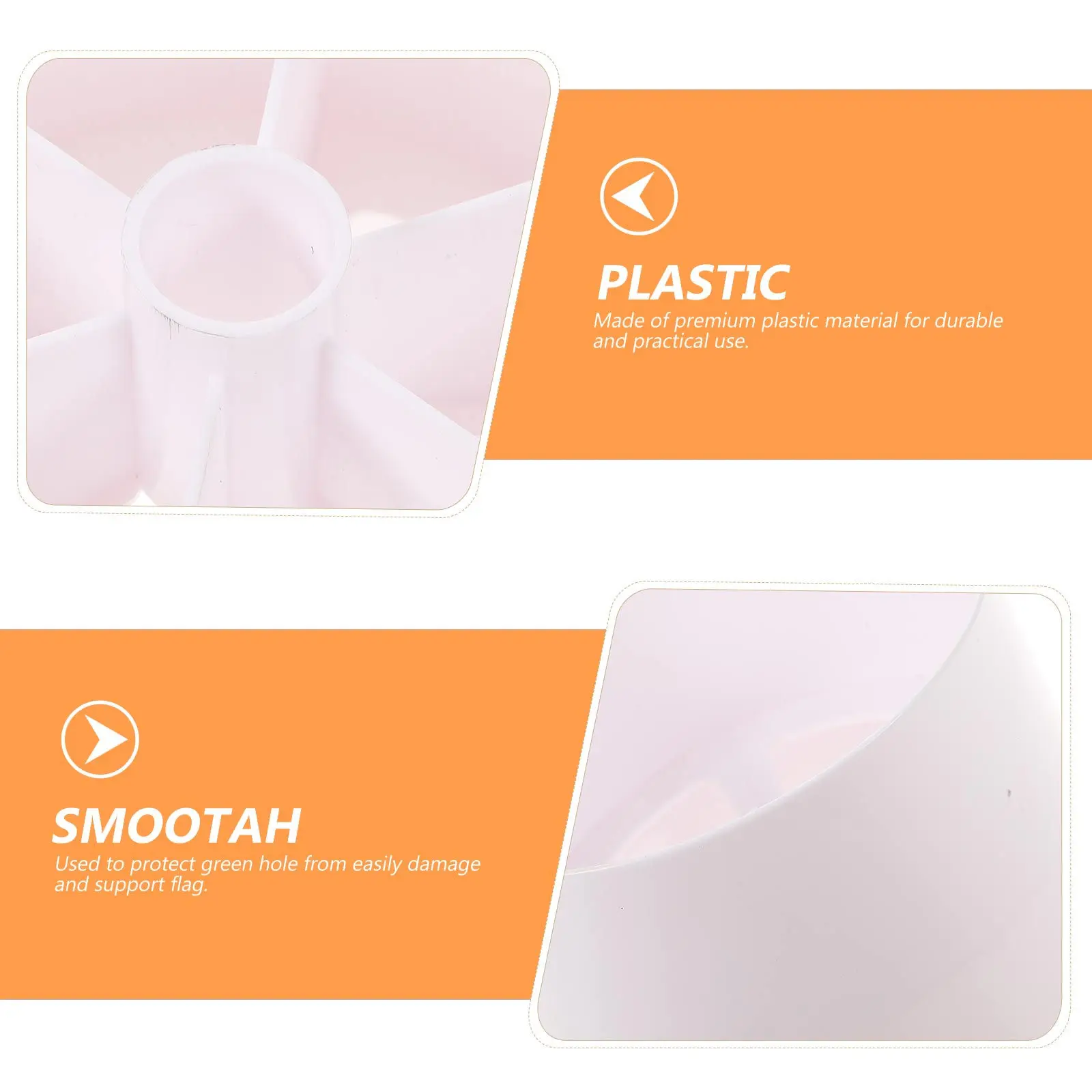 Putting Hole Cup Practice Accessory High Durable Plastic Fun Game Support Flag Hole Cup Putting Cups