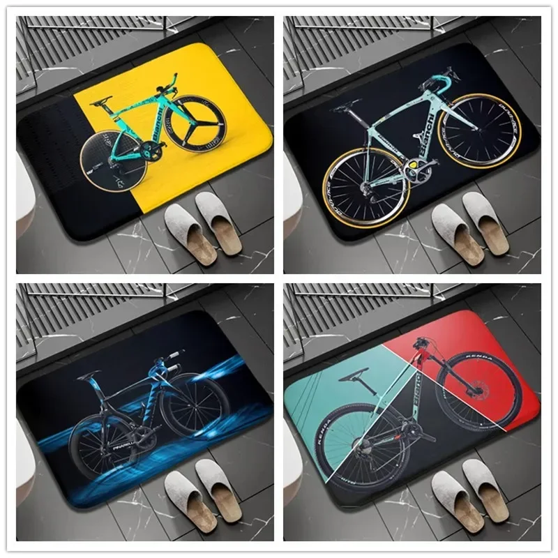 1Pc Bikers Indoor Outdoor Doormat Non Slip Bike Print Home Decor Carpet For Kitchen Bedroom Bath Foot Rugs Washabel Floor Mat