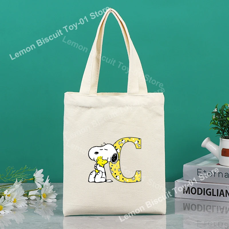 سنوبيس قماش المتسوق حقيبة الكرتون رسالة المرأة حقيبة يد قابلة لإعادة الاستخدام طالب الجمالية حقائب كتف هدايا عيد الميلاد