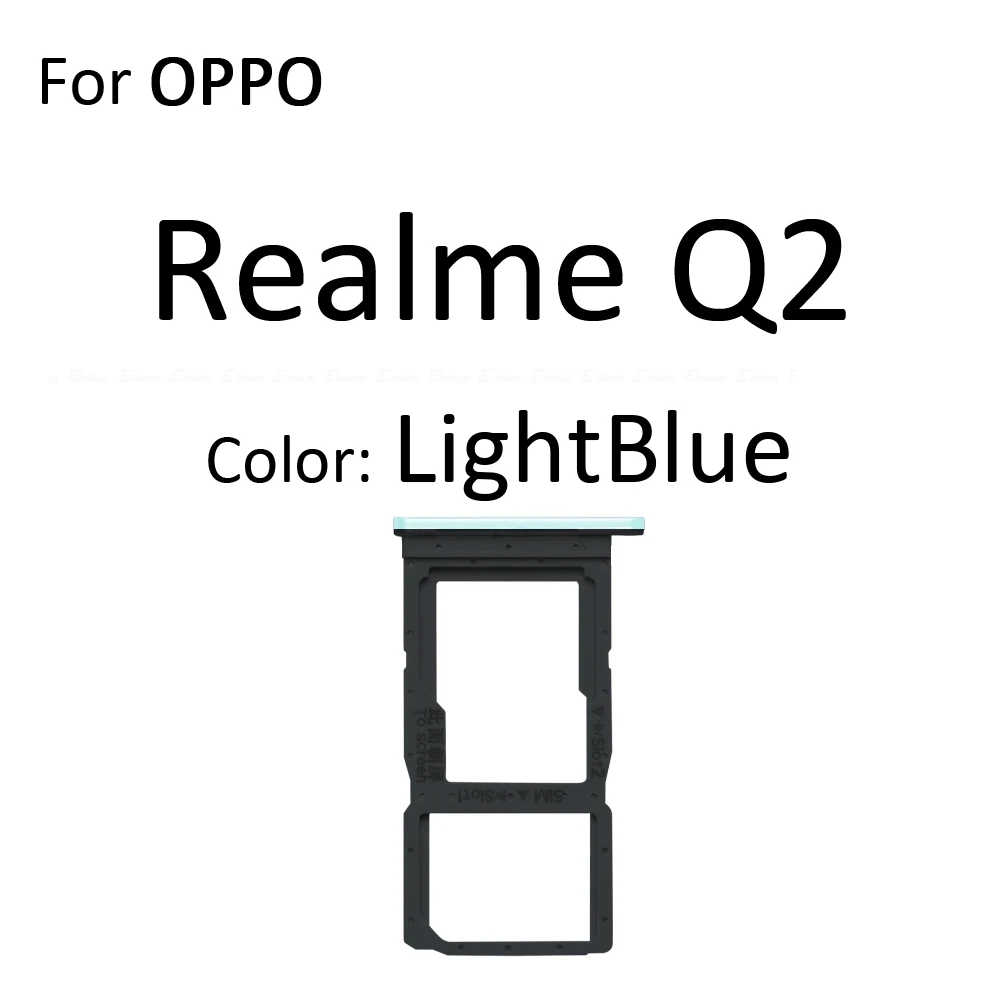 Sim بطاقة قارئ صينية الحاويات مقبس توصيل حامل فتحة محول ل ممن لهم Realme Q2 Q3 برو كرنفال Q2i استبدال أجزاء