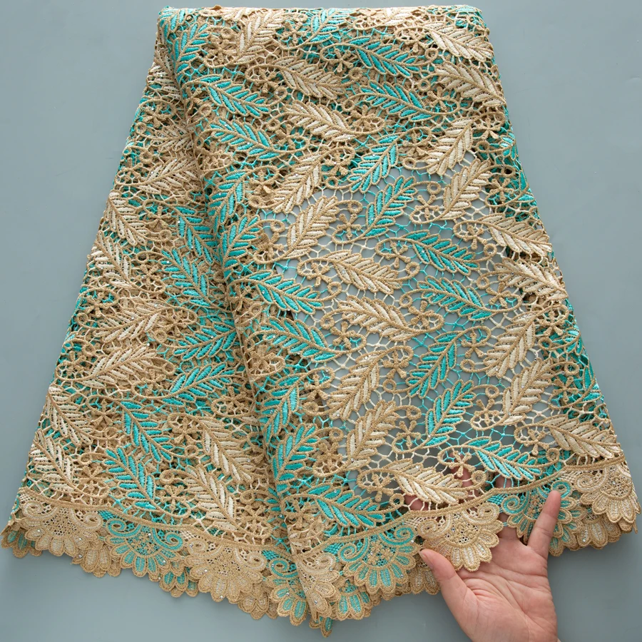 Exquisite afrikanische Seilspitze und nigerianischer bestickter Perlen-Spitzenstoff – die erste Wahl für elegante Brautkleider S4544
