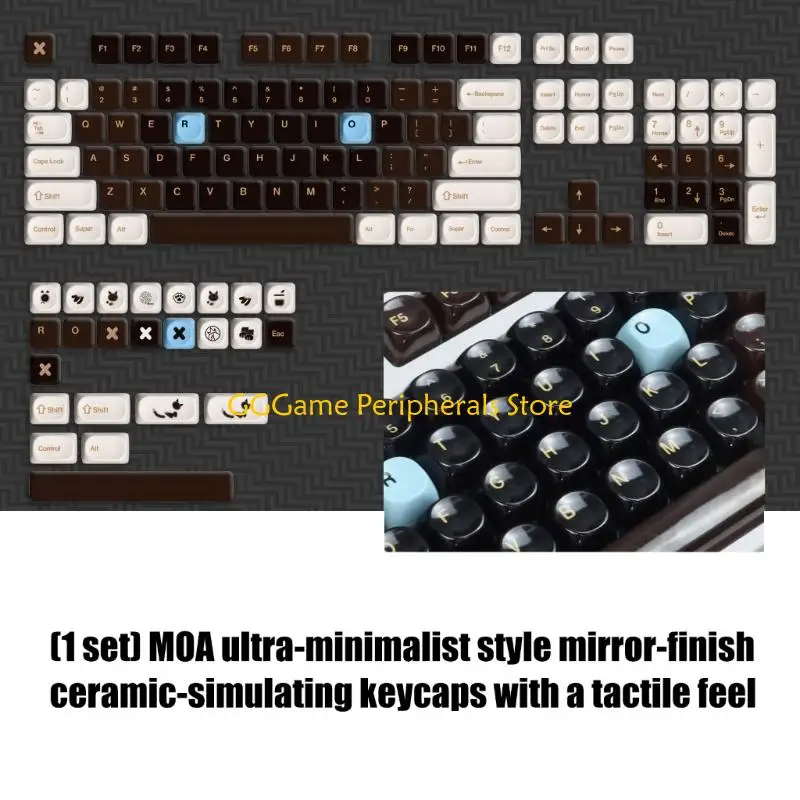 

U55B Rounded Edges Design PBT Keycaps with Anti Dust Surfaces for Mechanical Keyboard