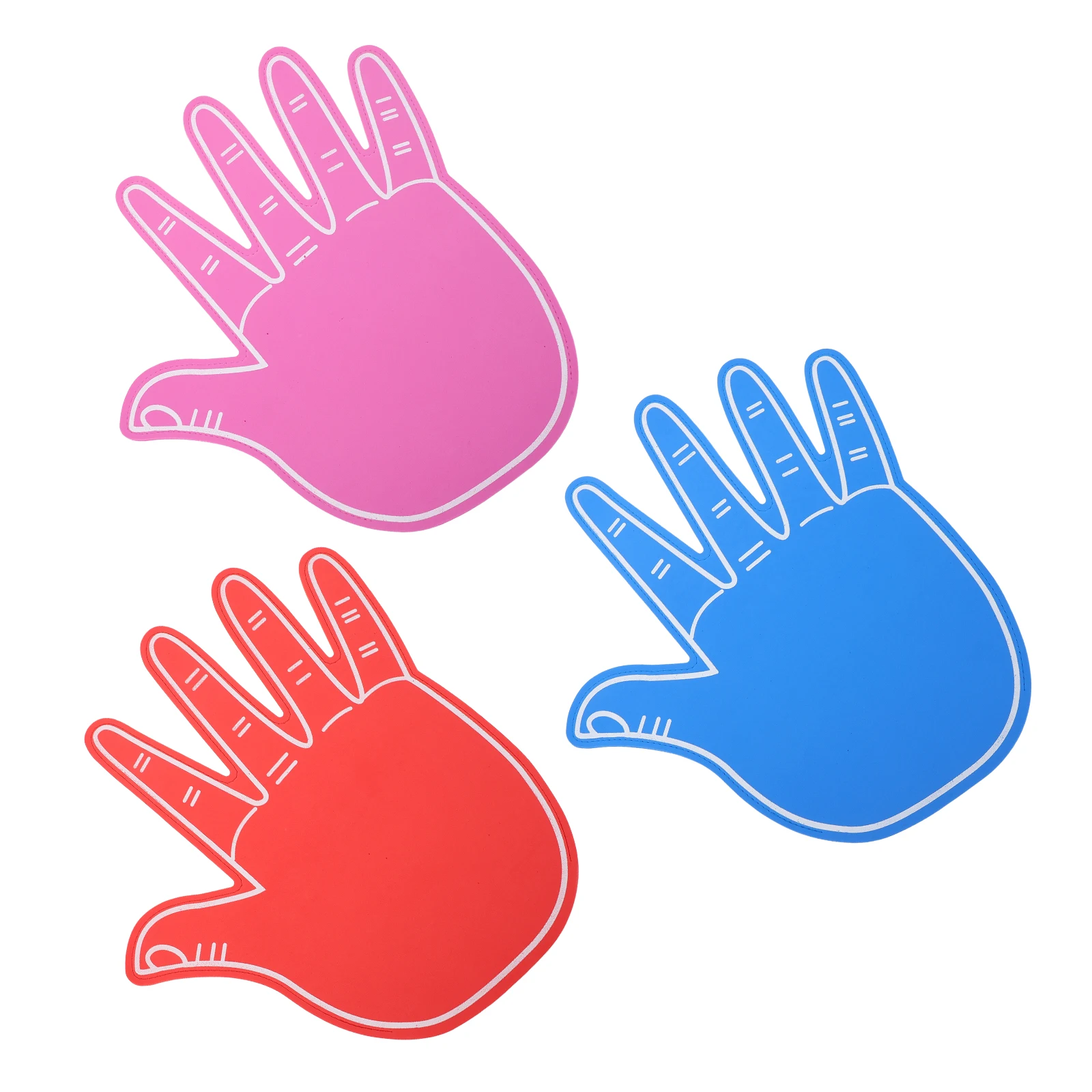 

3 Pcs Cheerleading Gloves Atmosphere Prop Cheering Finger Five Fingers Stuff Eva Hands