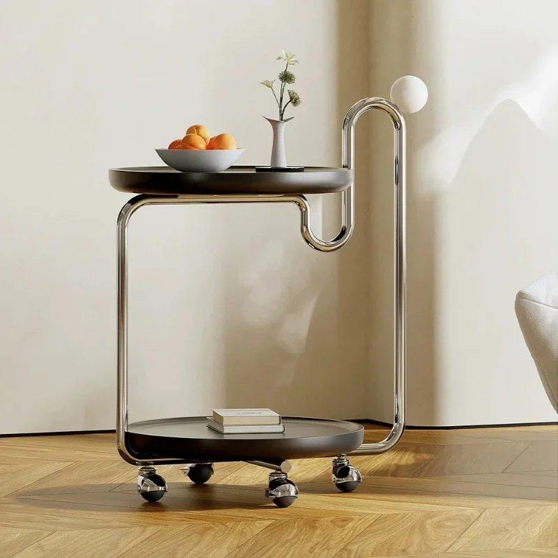 Italian Minimalism Coffee Tables Movable Tea Bedroom Balcony Utility Cart Light Luxury Simple Stoły Kawowe Home Furniture HQ40T