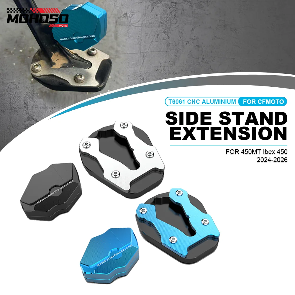 

MT450 Side Stand Enlarger Kickstand Enlarge Extension Pad FOR CFMOTO 450MT 450 MT Ibex 450 2024 2025 2026 Motorcycle Accessories