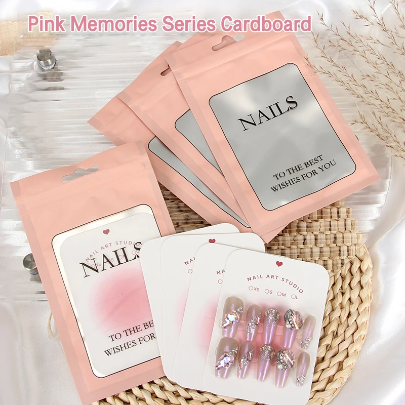 10 Stuks Nail Display Nep Nagels Kaart Decoratie Opbergpakket Voor Pers Op Nagels Sieraden Display Foto Rekwisieten Nail Salon