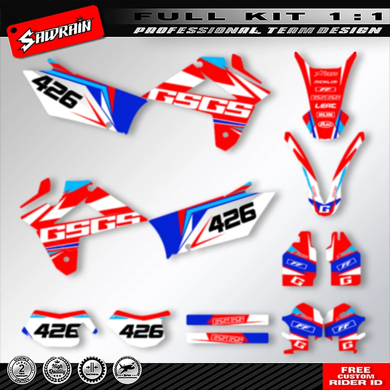 

Sawrain Motorcycle Graphics Backgrounds Decal Stickers Kits for GASGAS EC 2007 2008 2009 003