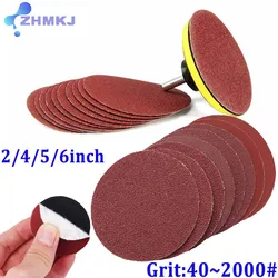 Round Sandpaper Discs Sand Sheets Self-adhesive Hook And Loop Sanding Disc Polishing Flocking Sandpaper Sheet 2 4 5 6inch