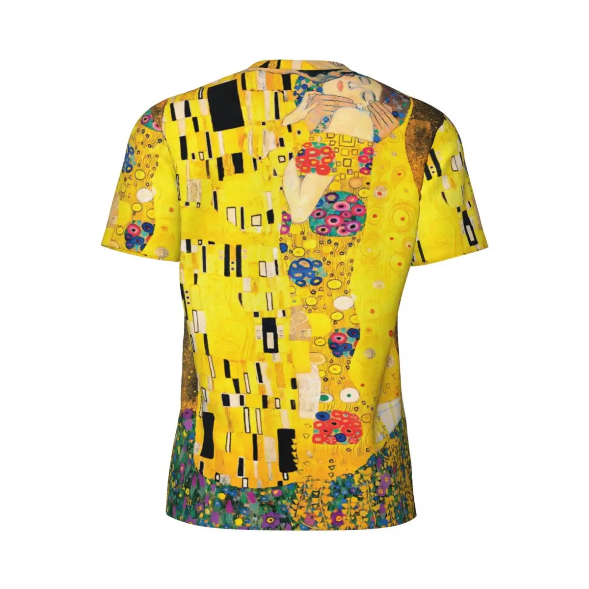 The Kiss By Gustav Klimt Sports T-Shirt Abstract Art Fashion T Shirts Men Vintage Tshirt Summer Short Sleeves Graphic Top Tees